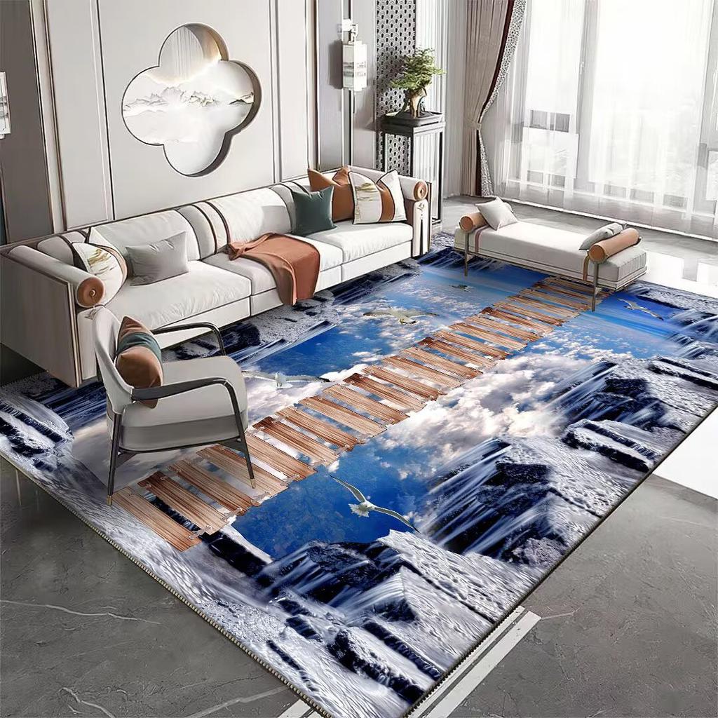 3D Natural Landscape Pattern Carpet for Living Room Non-slip Room Decoration Aesthetic Modern Lounge Rug Entrance Door Mat Rugs