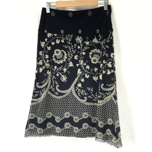 GK ITALIYA Camouflage Tight Skirt XS Knee-Length Khaki Japan(USED)