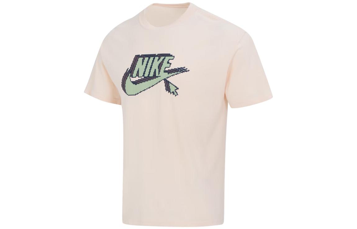 

Nike T Shirts Men s Khaki Crew Neck Moderate Straight Fit FD1297-838 XL