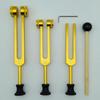 128Hz, 256Hz, 512Hz Gouden Aluminiumlegering Stemvork Set met Basis (3 stukken)