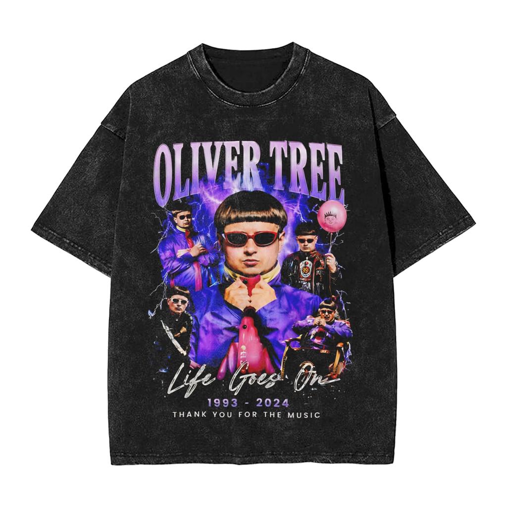 RIP Oliver Tree Memorial T Shirt Hip Hop Washed Cotton Oversize TShirt Vintage for Men Women Streetwear Graphic Printed Tees