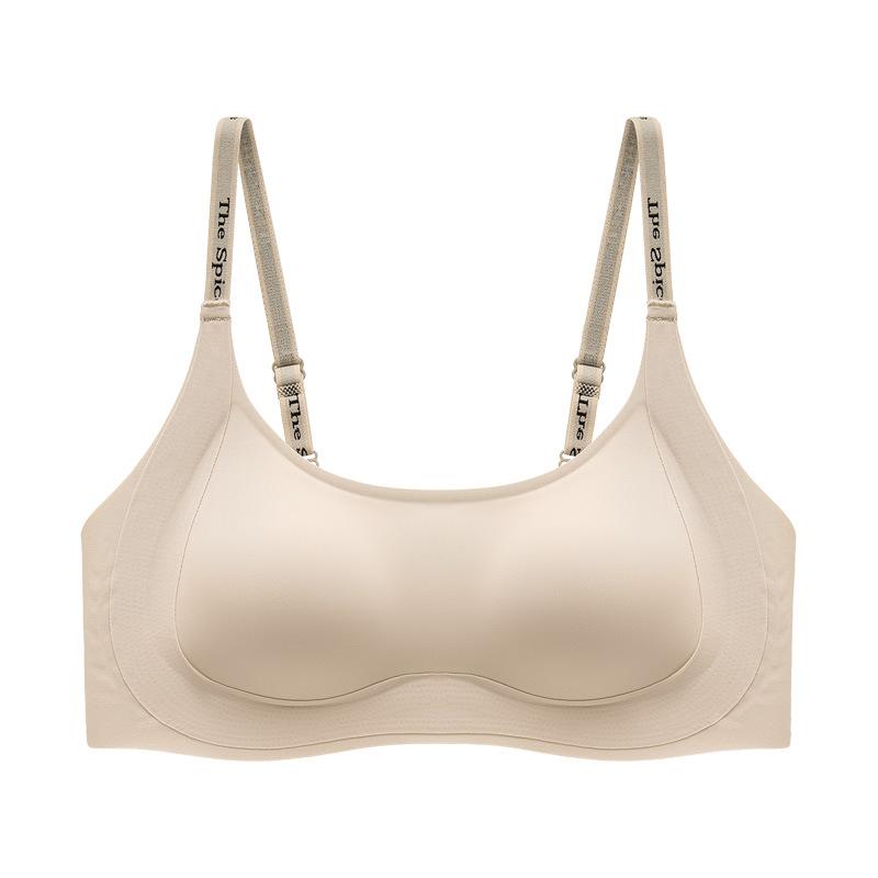Liquid foundation underwear, large breasts show small soft support, gather non-marking bra, close sub-breasts, anti-sagging women's bra