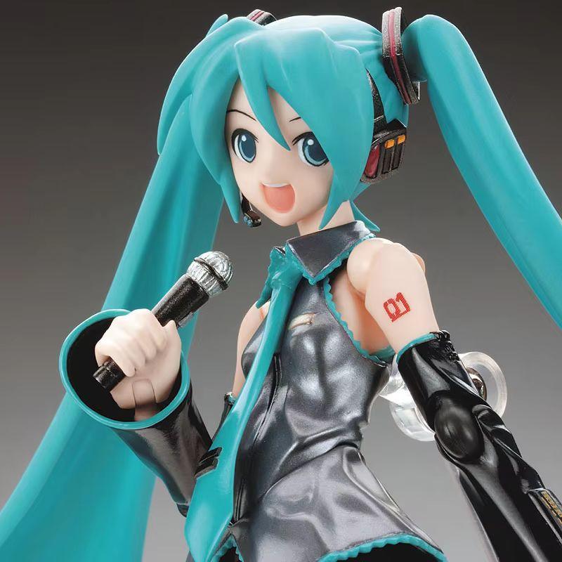 Hatsune Miku Anime Action Figures Movable Joints Contain The Props Desktop Decoration Collection PVC Model Toys Kids Gifts