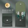 18-Piece Dark Green Manicure Set: Portable Nail Clippers & Scissors