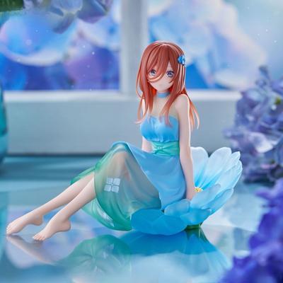 12cm Quintessential Quintuplets Nakano Miku Lotus Anime Handmade Action Figure Desktop Decoration