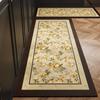 Vintage Blue Floral Runner Rug Non-slip Washable for Hallway Entryway Kitchen Home Decor