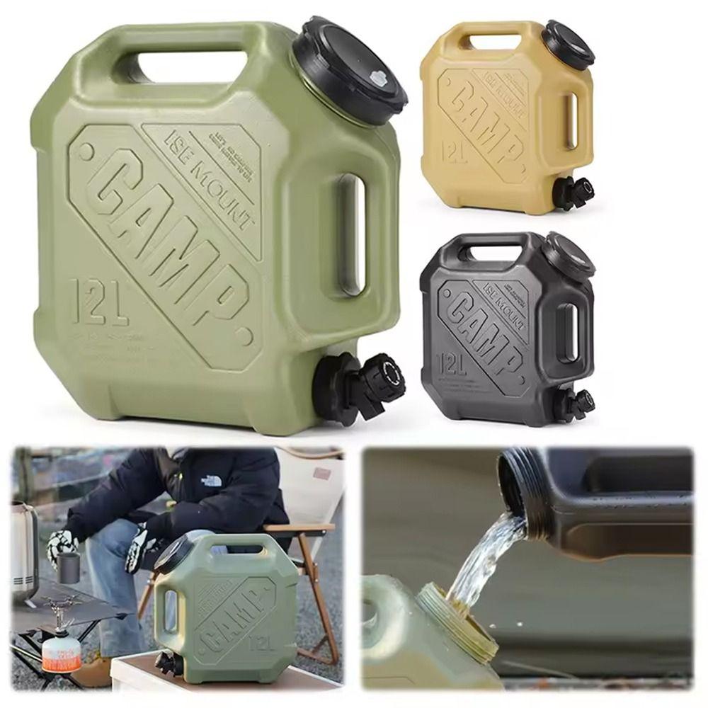 Double Grip Outdoor Drinking Bucket Portable Camping Water Tank Travel Supplies