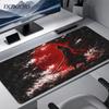 Tapis de Souris Samouraï Noir et Rouge Impression à la Demande Gamer HD Maison Grand Tapis de Souris XXL Tapis de Bureau Doux Tapis de Souris de Bureau