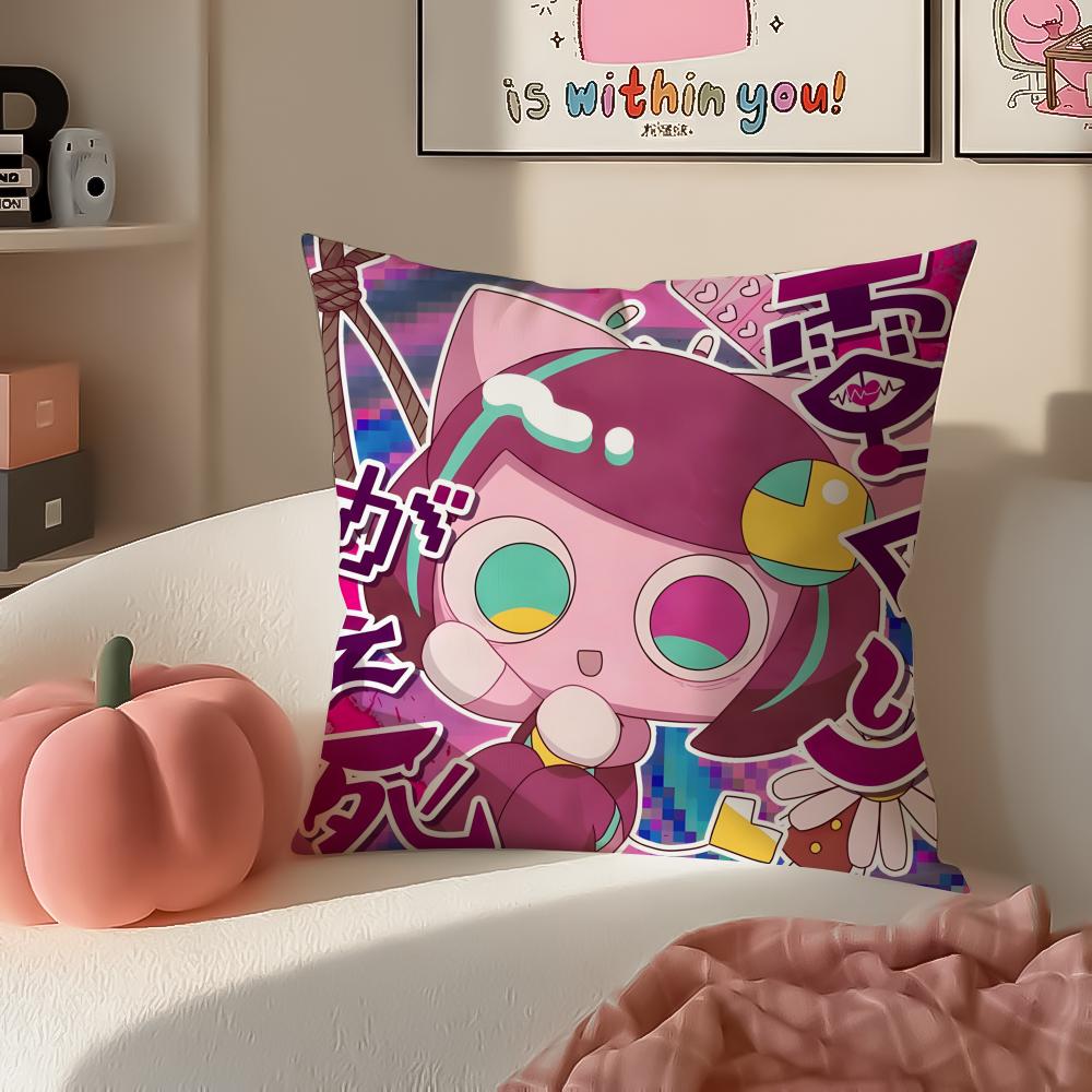 Cartoon PPepoyoS Cushion Cover Pillowcase Short Plush Invisible zipper Room Sofa Cushion Cover