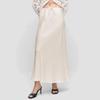 Waist Tie High Satin Drawstring Solid Color Halter Skirt