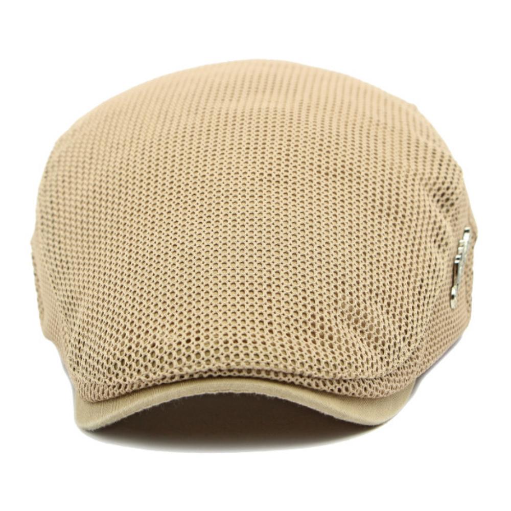 HT4783 Beret Czapka Wiosna Lato Siatkowe Czapki dla Mężczyzn Kobiet Retro Artysta Malarz Beret Oddychająca Czapka Płaska Bluszczowa Regulowane Berety