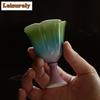 11ml Dream Green Shadow Teacup Elegant Tea Bowl Sample Tea Cup Tea-tasting Fragrance Cup Jianzhan Master Cups For Tea Craft Gift
