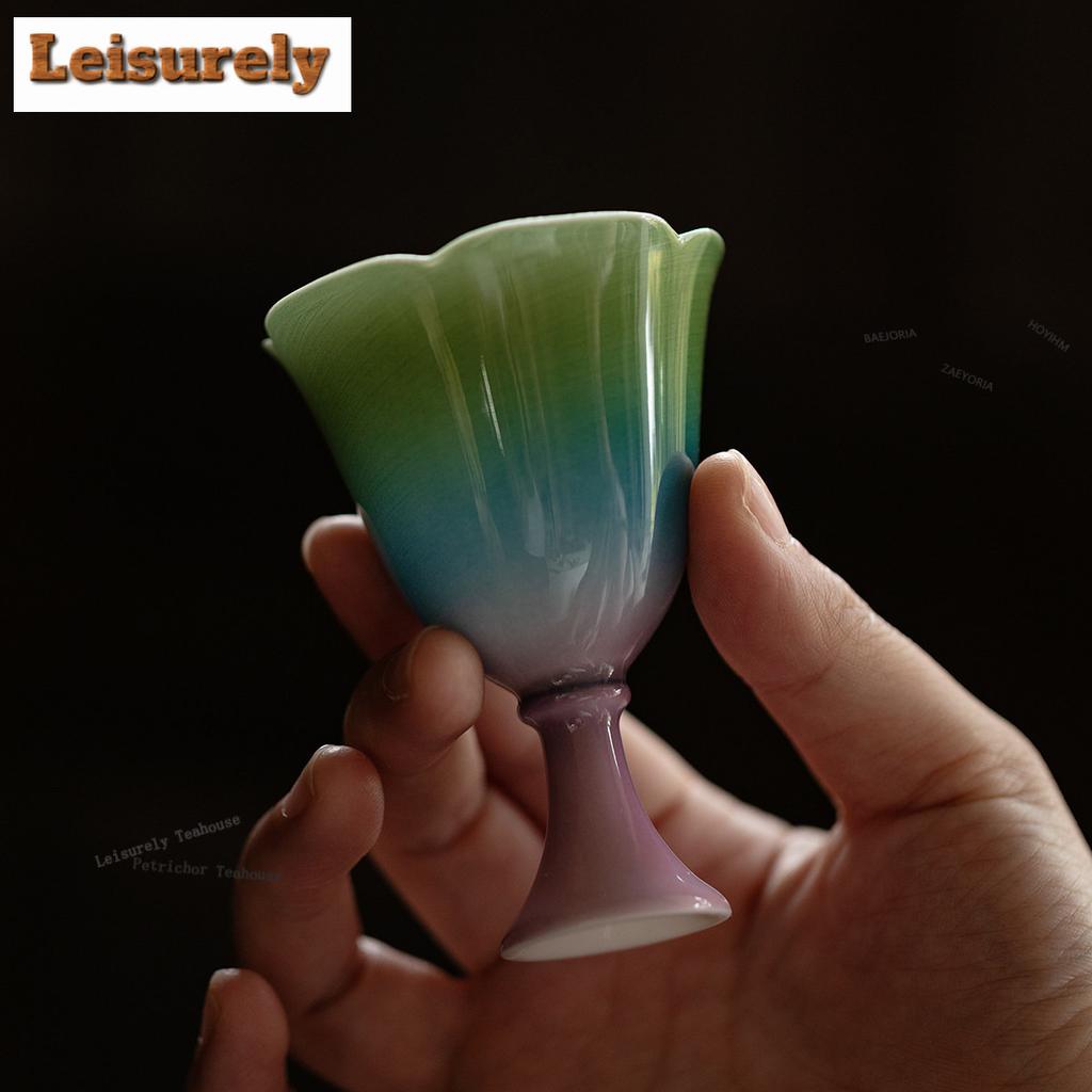 11ml Dream Green Shadow Teacup Elegant Tea Bowl Sample Tea Cup Tea-tasting Fragrance Cup Jianzhan Master Cups For Tea Craft Gift