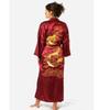 Men's Embroidery Dragon Kimono Robe Soft Pajama Gown Comfortable Sleepwear Bath Nightgown