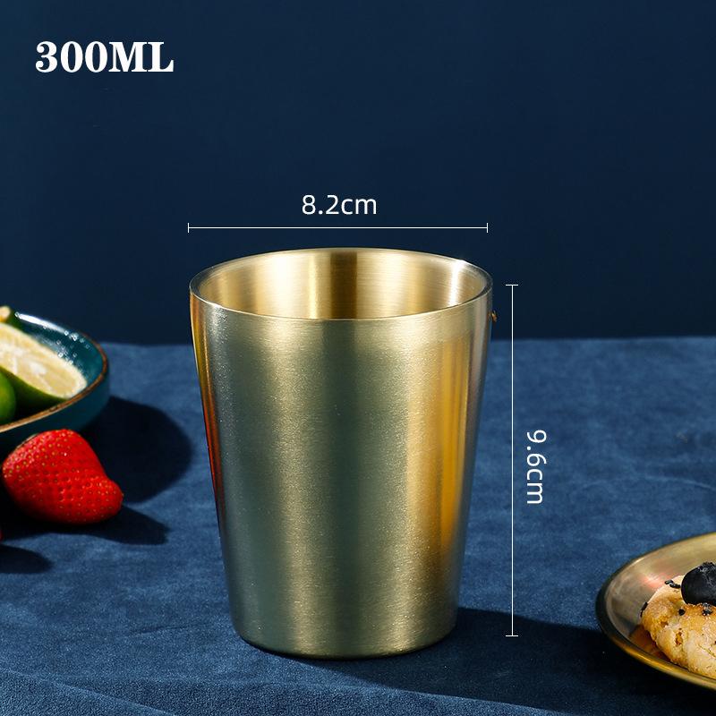 304 Stainless Steel Beer Mug Water Cup Anti Scaling Anti Fall Restaurant Tea Cup Coffee Drink Cup