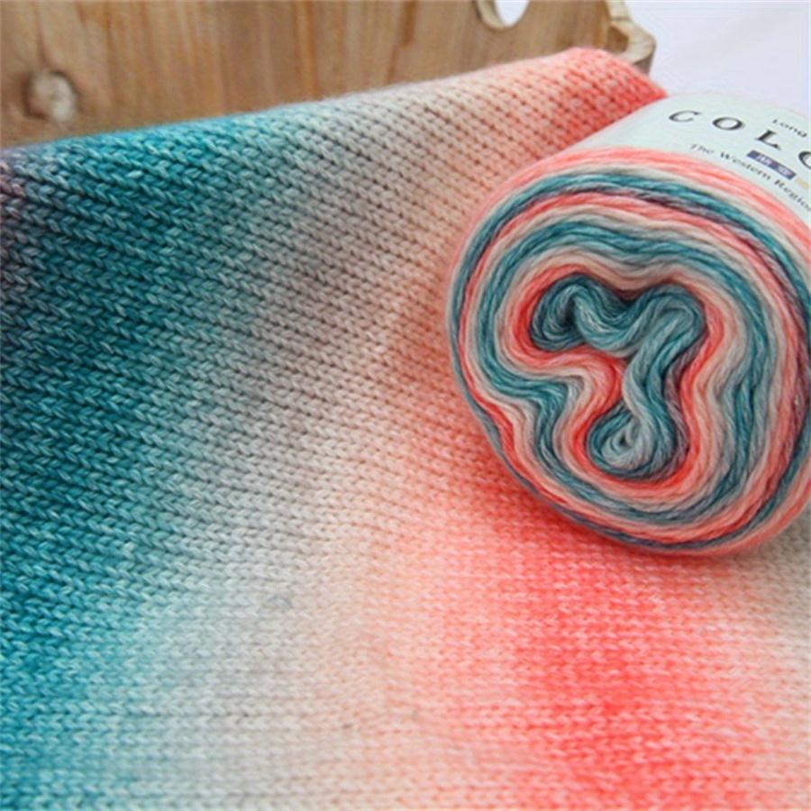 

Набор из 3 мотков пряжи омбре, толстый хлопок для вязания и крючком, толстый градиентный набор пряжи для пледа, всего 300 г, DIY ассортимент