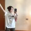 Heavy Cotton Short-sleeved T-shirt Women's New Summer American Loose Large Size Fat MM White Half-sleeved Clothes