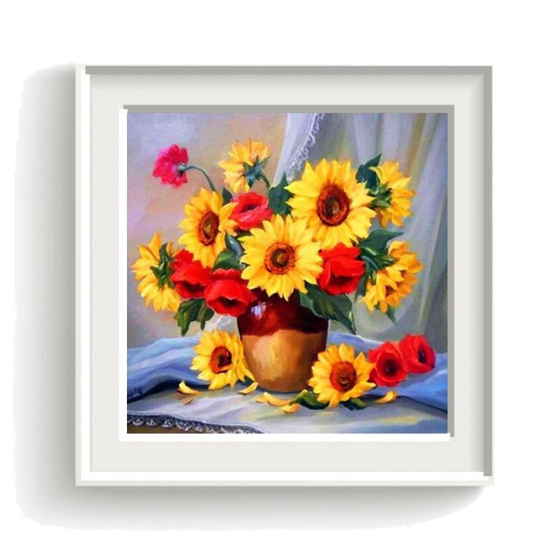 Diamantkunst Blomst Diamantmaleri 5D Nye Ankomster Korsstingsett Daimond Painting Full Drill