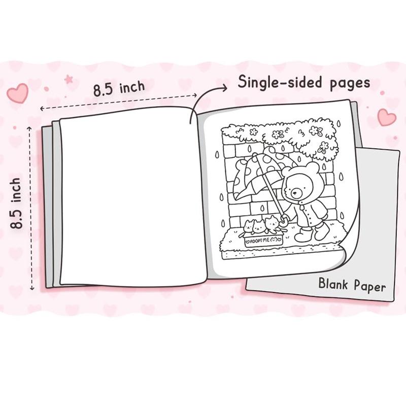 Relaxing Coloring Books Arts Beginners Handicraft DIY Drawing Cozy Friends Book Bold Easy-to-follow Patterns