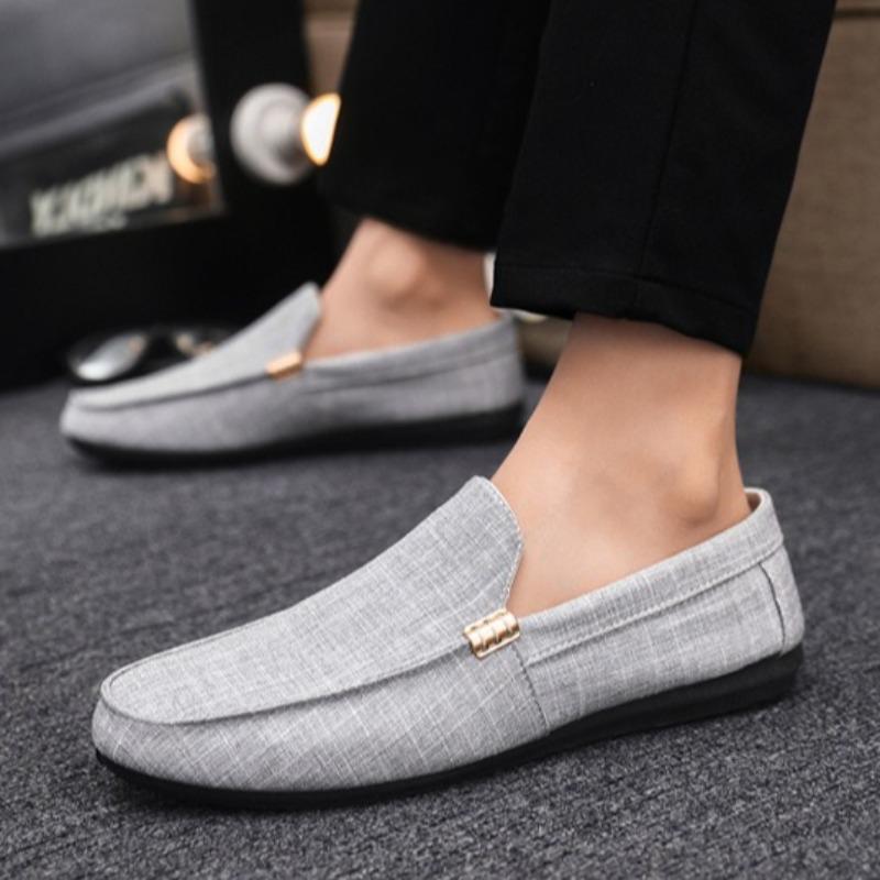 Mocassini da Uomo Classici Scarpe da Ufficio Business Scarpe in Tela Traspiranti Scarpe Casual da Guida Mocassini Ballerine Taglia Grande 48