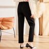 Paosite Fleece-lined Winter Elastic Waist Pants for Mid-aged Women