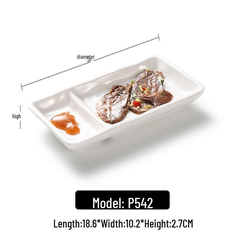 Japanese Style Melamine Divided Snack Plate Set