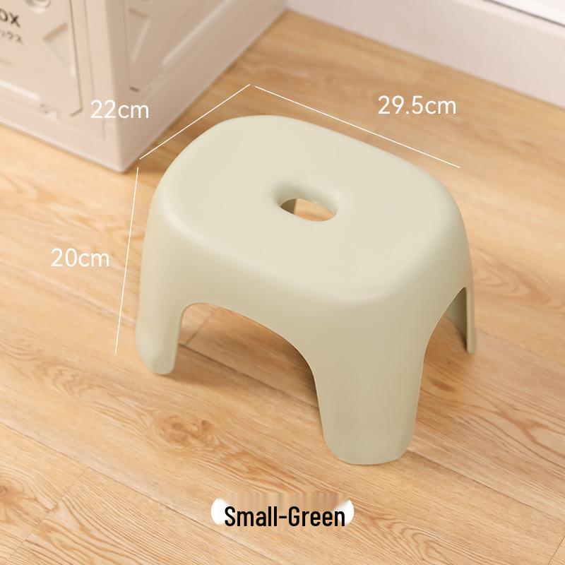 Sturdy Durable Plastic Low Stool for Adults - Living Room, Bathroom, and Shoe Changing Bench