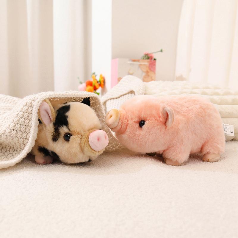 1Pc 25CM Lovely Lifelike Piggy Plush Toys Simulation Pig Plush Doll Stuffed Soft Animal Toy Finger Doll Nice Birthday Gifts