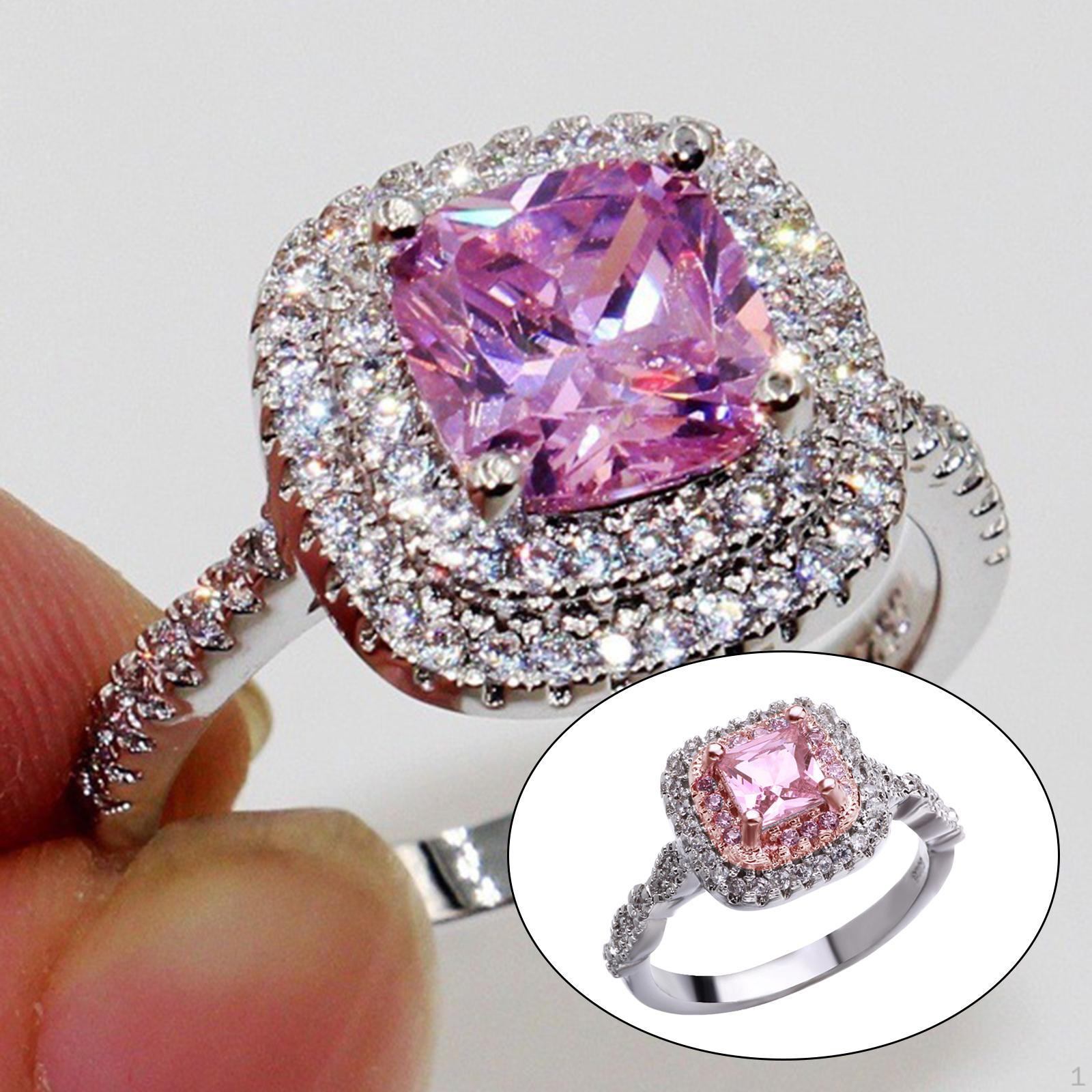 

Elegant Crystal Rings Vintage Micro-Inlaid for Women Girls Colleagues Christmas Day Valentine s Number 6