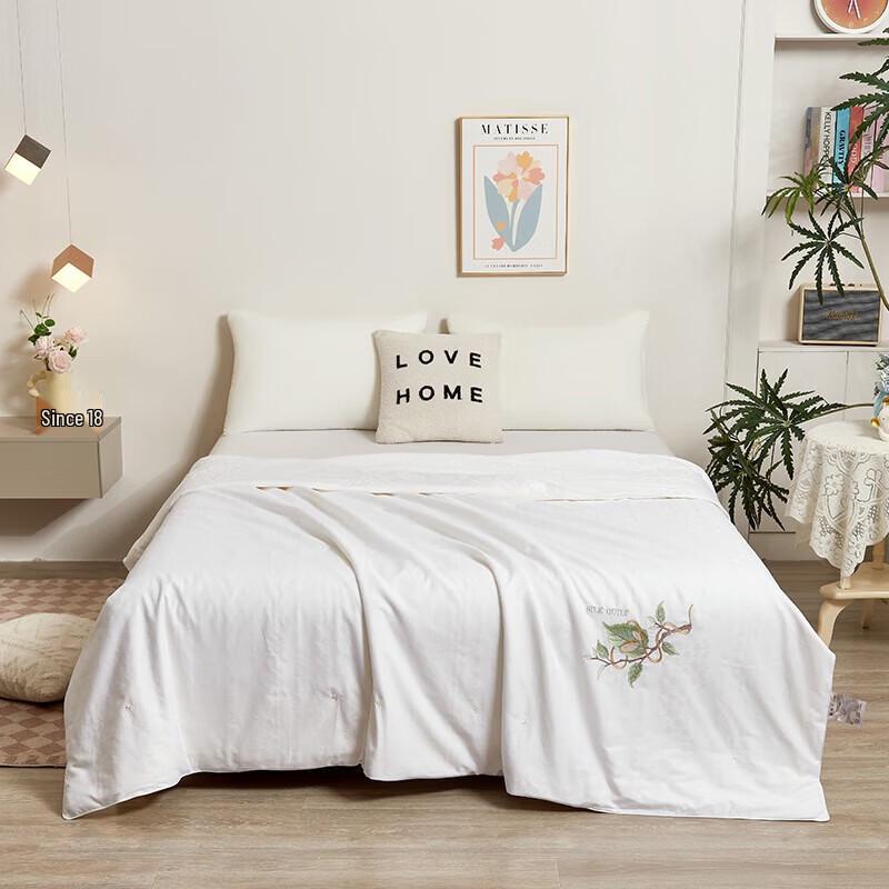 

Grace Jieliya Silver Embroidered Polyester Quilt