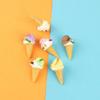 Simulation Ice Cream Resin Hair Clip, Keychain, and Shoe Buckle Accessories
