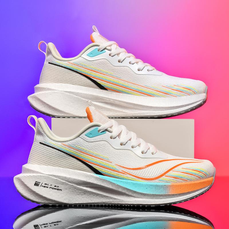 Carbon Board Sports Casual Shoes Men's Shoes Extra Large Size Running Shoes Casual Breathable Men's Sports Shoes Popcorn