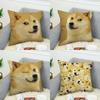 Shiba Inu Pillow Case For Car Sofa Decorative Home Doublesided Print Plush Square Throw Pillow Cushion Cover