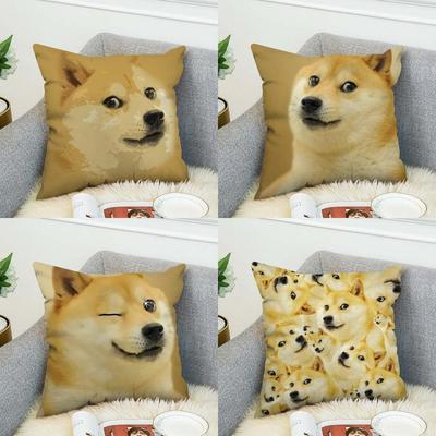 Shiba Inu Pillow Case For Car Sofa Decorative Home Doublesided Print Plush Square Throw Pillow Cushion Cover