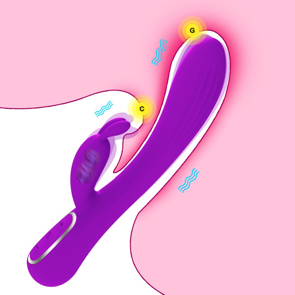 Dual Rabbit Vibrator Sex Toy 3in1 Dildo 7 Vibration Vibrators G Spot Clitoris Stimulator Silent Dildos Adult Toys for Women 18+
