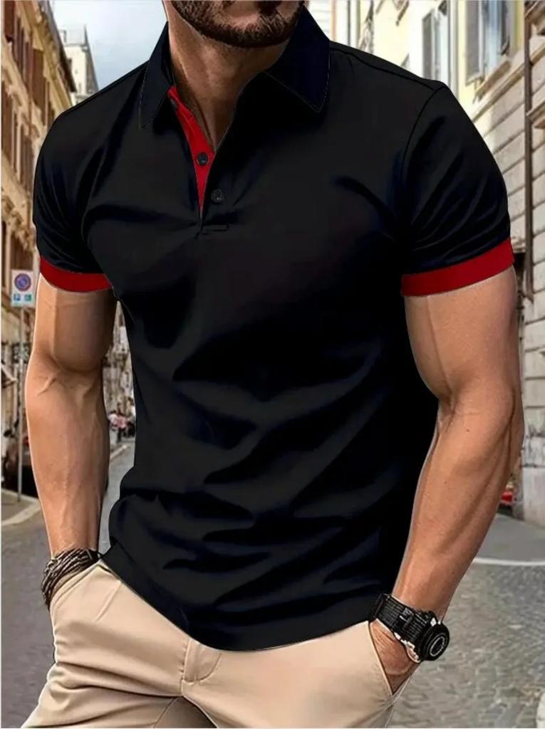 Men's Short Sleeve Polo Shirt, Slim Fit Casual Top, Comfortable & Versatile