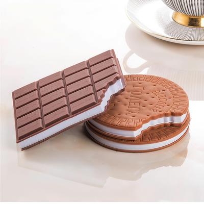 Blocco note portatile al cioccolato, 80 fogli, blocco note di carta Bitten Bistuits
