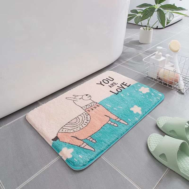 Imitatie kasjmier badkamervloermat toilet toilet toiletdeur absorberende voetmat huishoudelijk tapijt