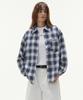 OIOI COLLECTION Pocket Oversized Check Shirt [Navy]