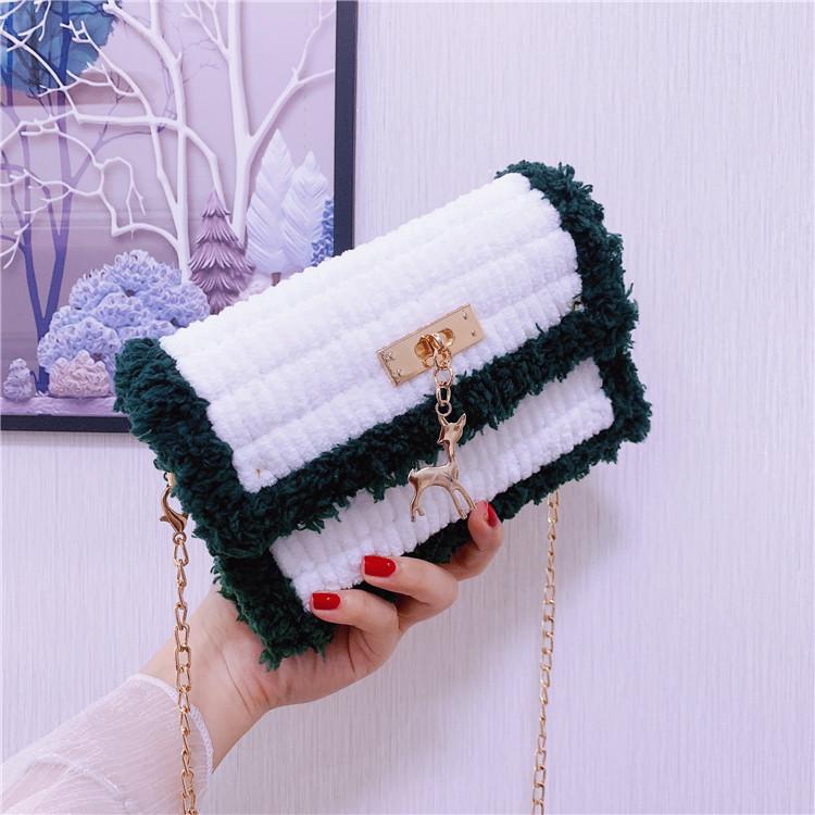 Handwoven Bag Diy Ice Grid Mesh Yarn Material Kit For Women Style