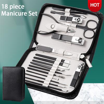 9/18 Pcs Nail Clipper Set Beauty Set Zipper Pack Stainless Steel Nail Clipper Pedicure Kit Christmas Gift