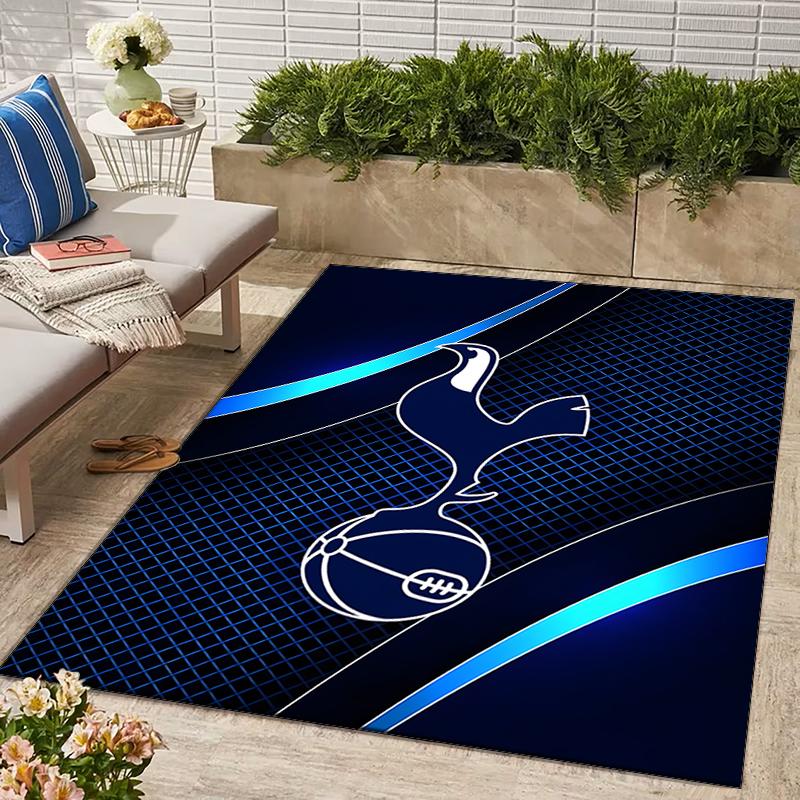 T-Tottenham Hotspur Design Teppich - Rutschfest, Weich & Gemütlich Fußmatte für Wohnzimmer, Schlafzimmer, Büro - Dekoteppich für Innen/Außen