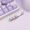 Mechanical Keyboard Fidget Keychain 2/3/4/9-Keys Toy, Stress Relief Push Button Finger Toy Clicker LED Light-up Tactile