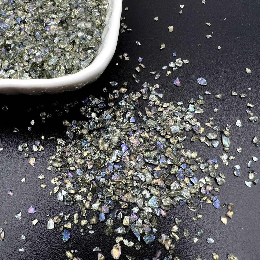 Relleno de Fragmentos de Vidrio Flash AB Brillante en Vivo para Marco de Fotos DIY y Decoración de Uñas