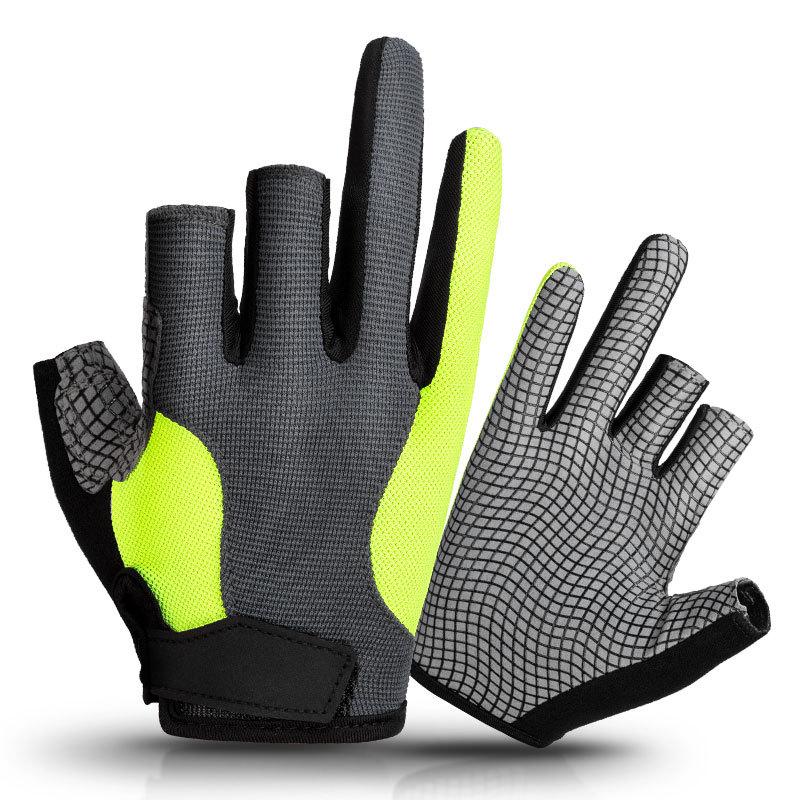 Fishing Gloves Exposed Three finger Sunscreen Breathable Spring and Summer Outdoor Fish Fishing  Lure Gloves Anti Slip