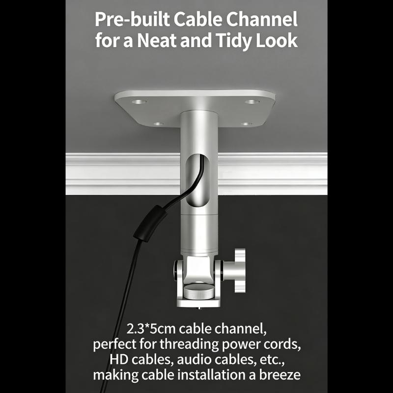 Projector Ceiling Mount Bracket With 1/4Inch Thread For Most Projectors Heavy Duty Metal Construction 10KG Capacity