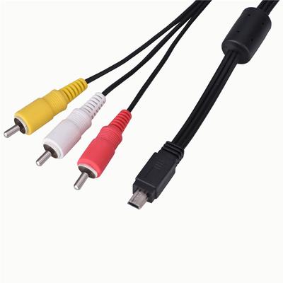 Video Ses AV Kablosu Mini USB'den 3 RCA'ya Canon Kamera IXUS 990 IS 980 IS 970 IS 870 IS 200