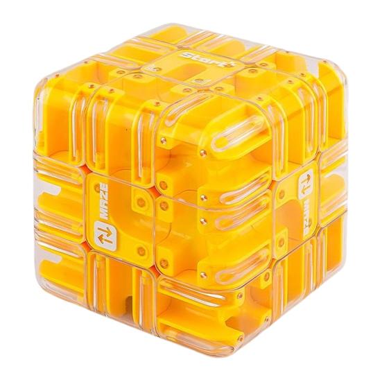 1/2Pcs Educational 3D Puzzle Maze Cube Toddlers Brain Teaser Rolling Ball Maze Cube Kids Logical Thinking Development Handheld Bead Maze Toy