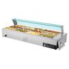Commercial Food Warmer, 1700W Electric Stainless Steel Steam Food Warmer with Glass Cover, 12-Pan Countertop Buffet Bain Marie with Soup & Perforated