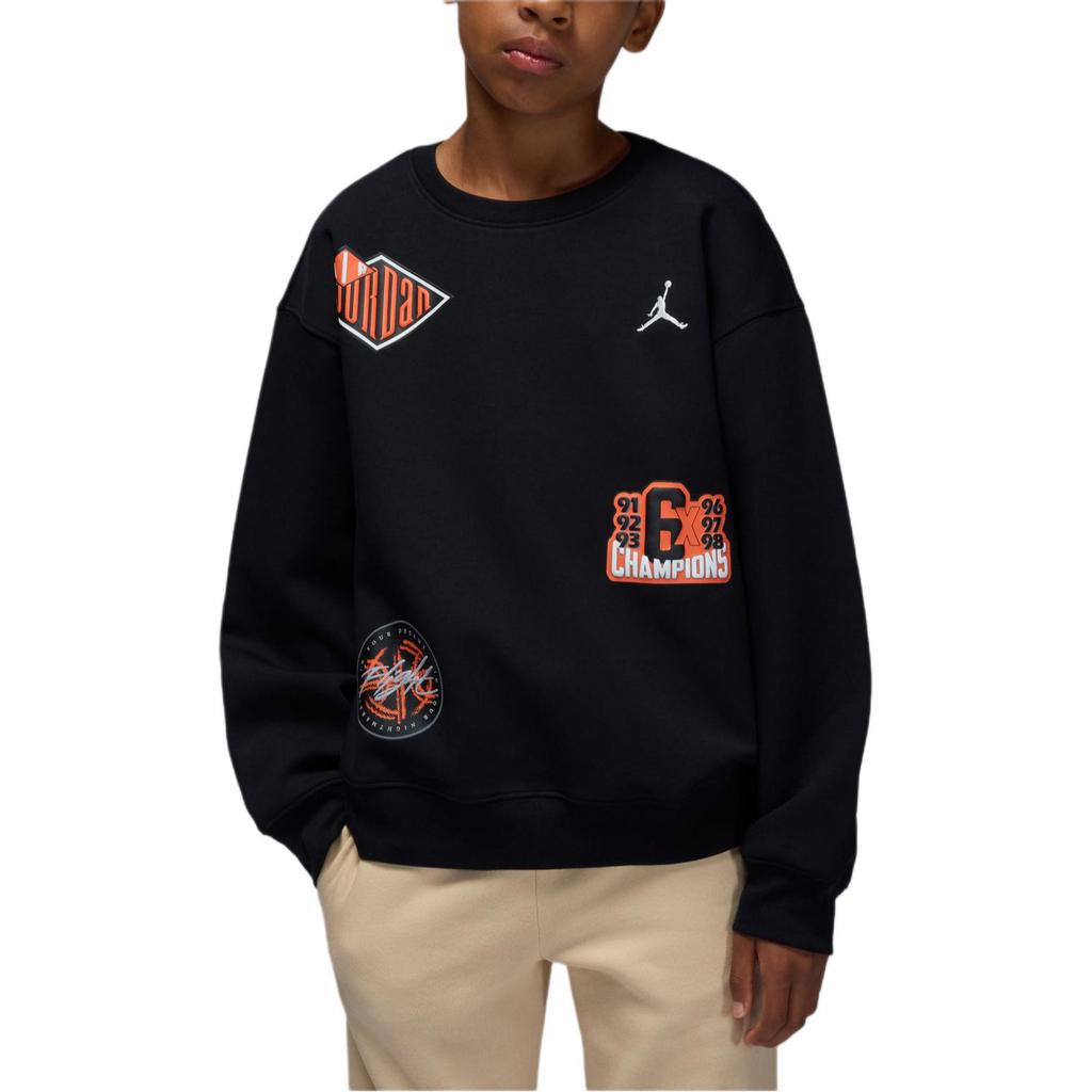 Jordan Sweatshirt Bequem Überschnittene Schulter Weich Rundhals Pullover Kinder Kinder Sweatshirts IO6197-045